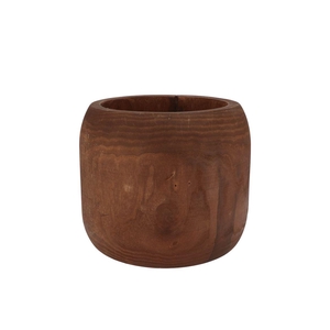 Woody Dark Natural Brown Pot 23x23x18cm