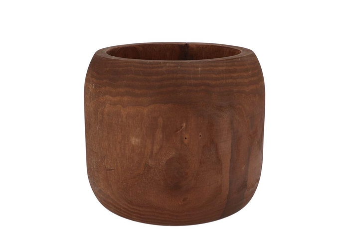 <h4>Woody Dark Natural Brown Pot 23x23x18cm</h4>