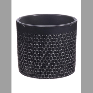 DF03-883809100 - Pot Capri d17.5xh14.4 granit glazed