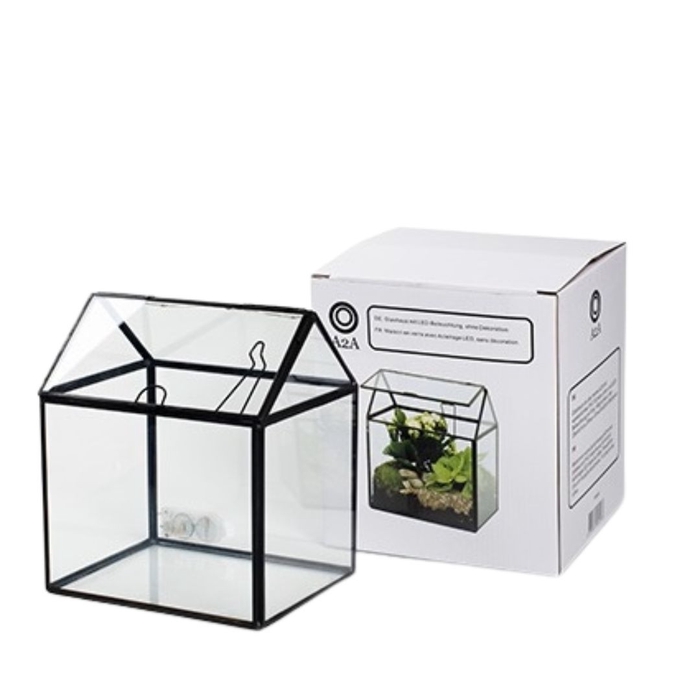 Glass greenhouse led 17 14 20cm