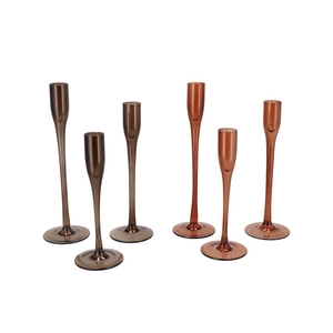 Jazz Brown Candle Holder Straight Ass P/3 8x21cm