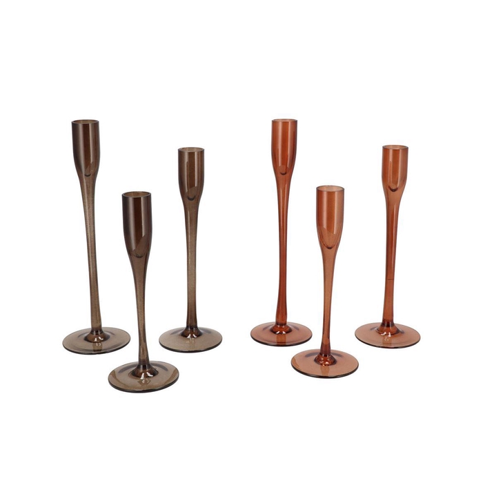 <h4>Jazz Brown Candle Holder Straight Ass P/3 8x21cm</h4>