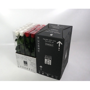 Rosa Preserved Stem 50cm Mix Red White