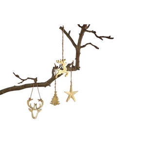 Alumina Gold 8cm Christmas Hanger Ass P/1