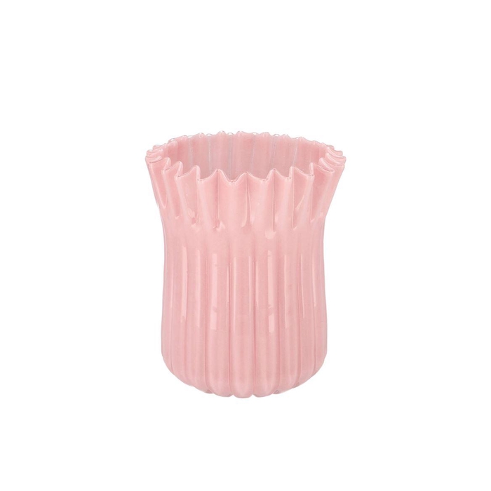 <h4>Imke Pink Vase Milky 18x18x23cm</h4>