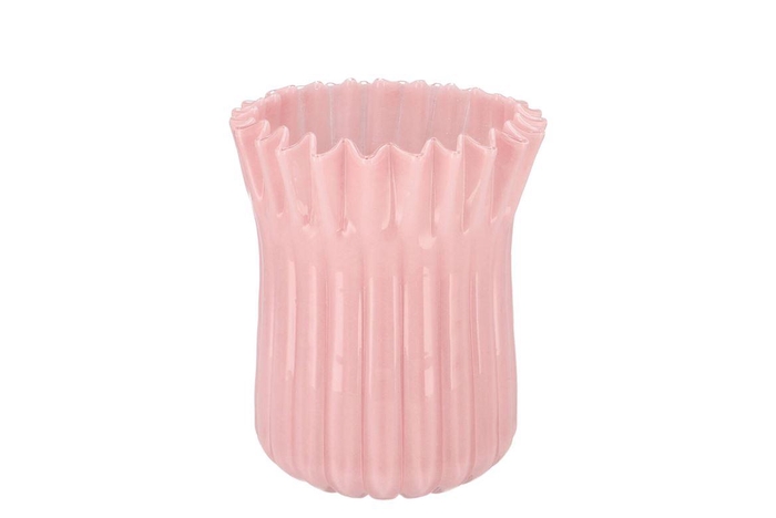 <h4>Imke Pink Vase Milky 18x18x23cm</h4>