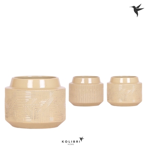 Kolibri Home Maze pot khaki 9 cm