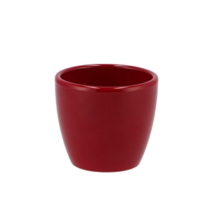 Ceramic Wine Red Shiny Pot 10cm
