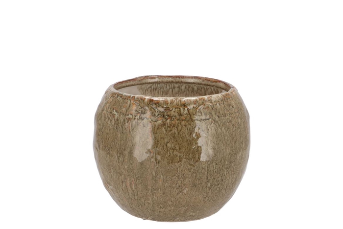 Iron Stone Sand Ball Pot 14x14x10cm Nm