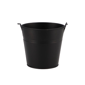 Zinc Basic Black Bucket 13x11,5cm