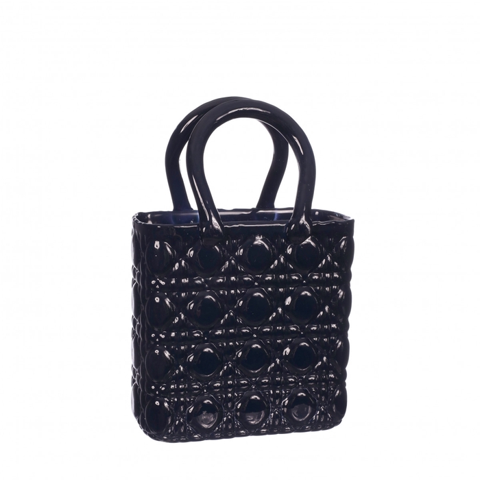 <h4>Glas Handbag vaas Elysee 14*9.5*22cm</h4>