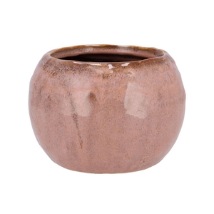 Iron Stone Old Pink Ball Pot 24x24x16cm Nm