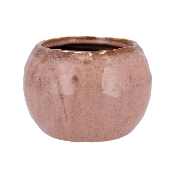 <h4>Iron Stone Old Pink Ball Pot 24x24x16cm Nm</h4>