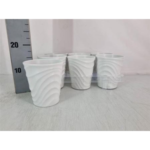 Deco Pot H% Wit Motief