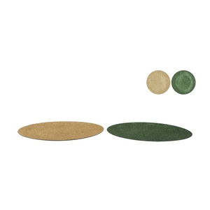 Melamine Shine Olive Green/gold Plate Round Ass 33x33x2cm