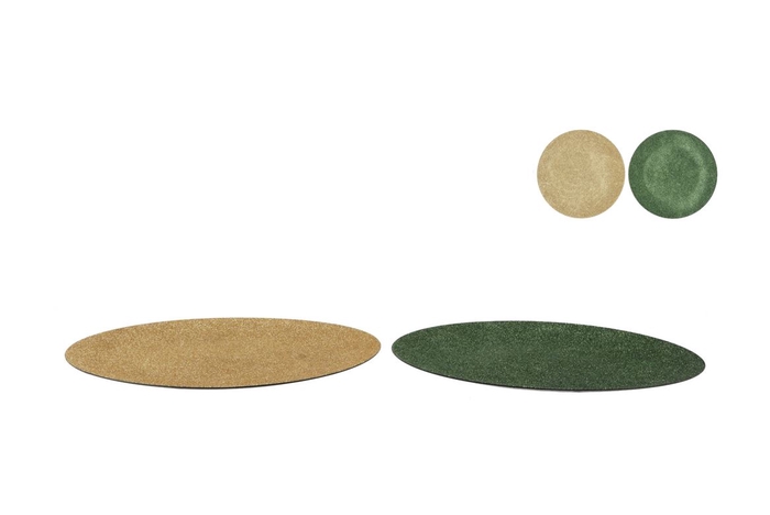 <h4>Melamine Shine Olive Green/gold Plate Round Ass 33x33x2cm</h4>