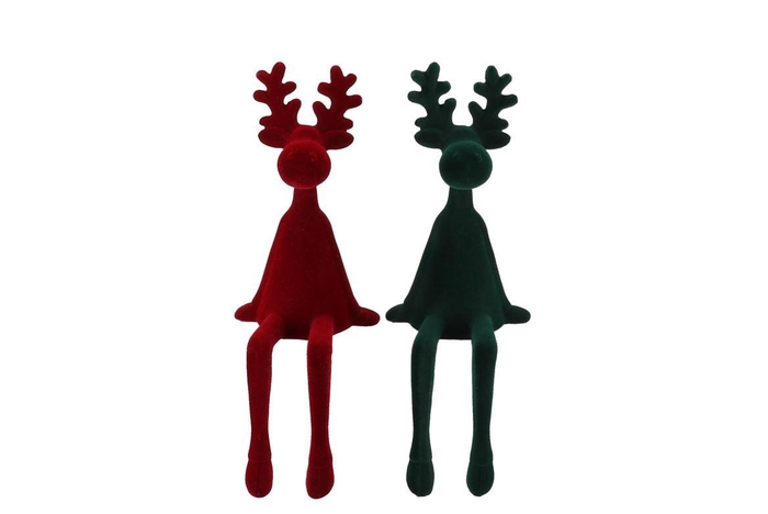 <h4>X-mas Flock Red Green Deer Funny Ass 10x9x26cm</h4>