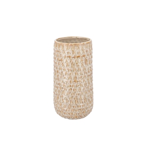 Liv Sand Structure Vase 14x14x28cm