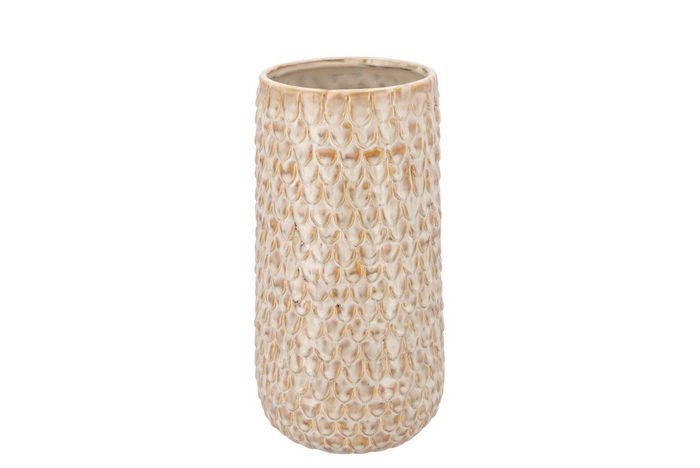 <h4>Liv Sand Structure Vase 14x14x28cm</h4>