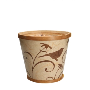 Hout Birds pot d17*15cm