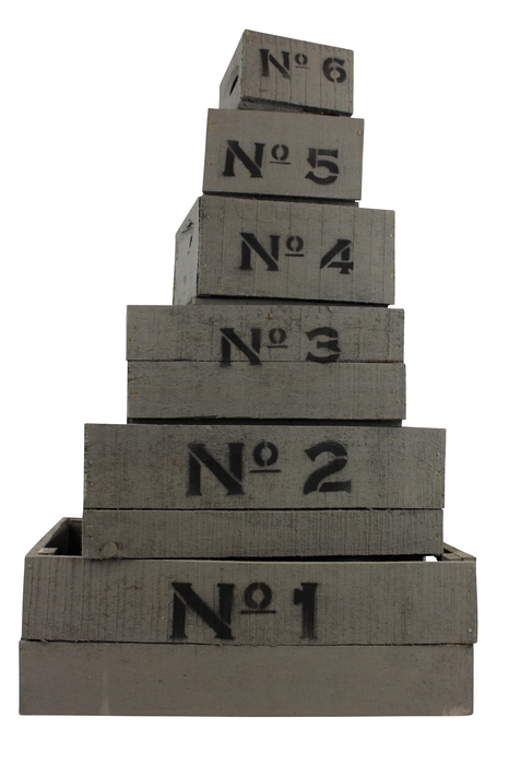 <h4>Kisten Set X6 Grey + Number</h4>