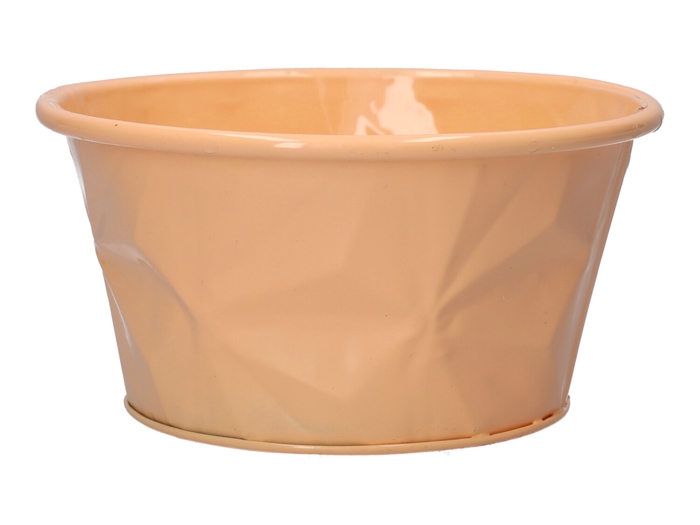 <h4>DF04-666773800 - Planter Zinna d15.5xh8 peach</h4>