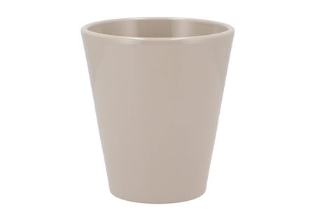 <h4>Ceramic Shiny Taupe Pot Orchid 15cm</h4>