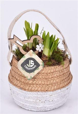 <h4>Narcis 21234 Cement Pot Met Jute Handvat</h4>