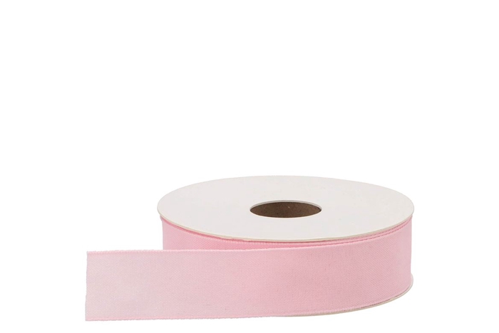 <h4>Ribbon Textile (nr.10) Pink 25mm A 20 Meter</h4>