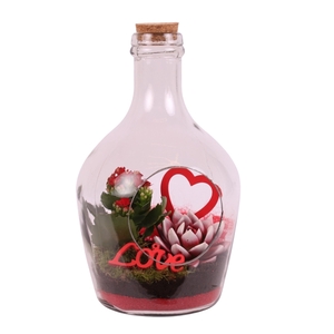 Valentine Arr. Indoor Glass Vase with Hole Ø18cm 2PP