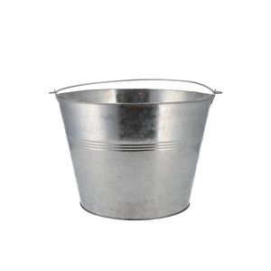 Zinc Basic Natural Bucket 13x12cm