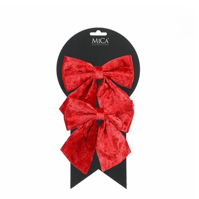 <h4>Kerst Deco strik 12*13cm x2</h4>