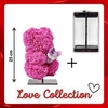 arr6 Deco beer 25cm - Donker roze boeket