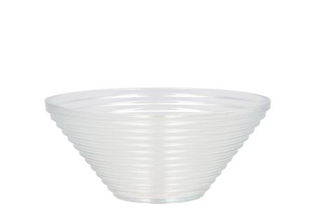 <h4>Glass Bowl Ribbed Conic 19x19x8cm</h4>