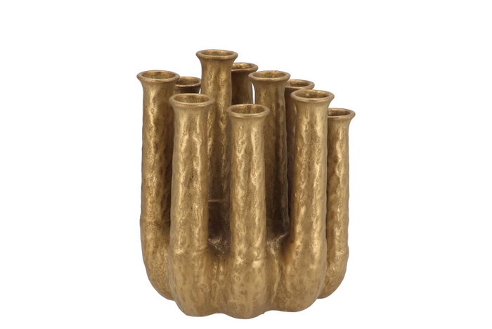 <h4>Inga Jahra Gold Vase Tube 20x16x24cm</h4>