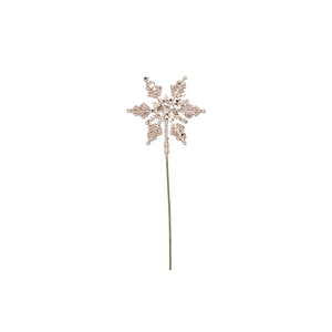 Pick Shine Snowflake Cozy Champagne 25cm Per 24