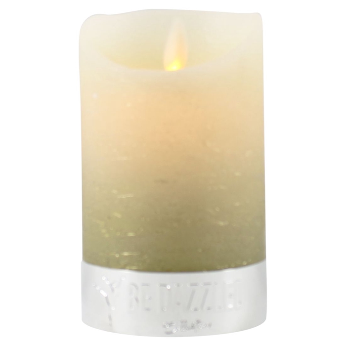 <h4>DF12-BD-20420 - Magic fl candle 75x125mm gold/cream tmr</h4>