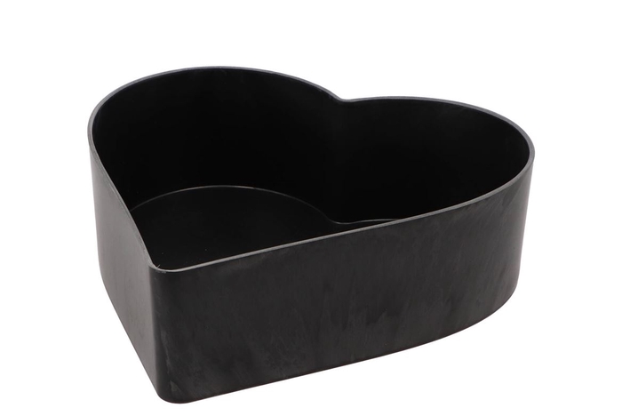 <h4>Melamine Grey Bowl Heart 26x24x7,5cm</h4>