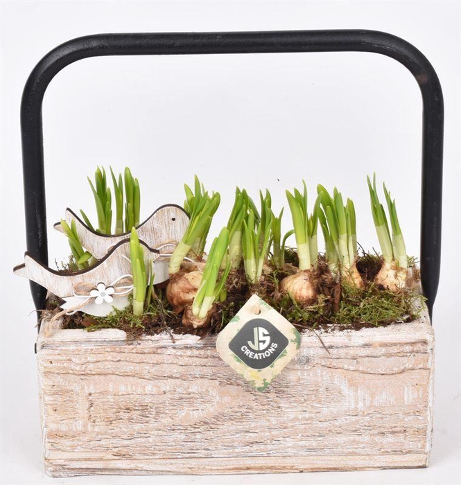 <h4>Hout rechthoek met hendel 26x11cm</h4>