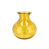 Mira Yellow Glass Cone Neck Sphere Vase 25x25x27cm