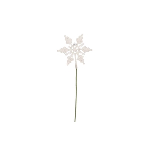 Pick Shine Snowflake Cozy White 25cm Per 24