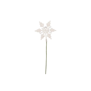 Pick Shine Snowflake Cozy White 25cm P/24 Nm