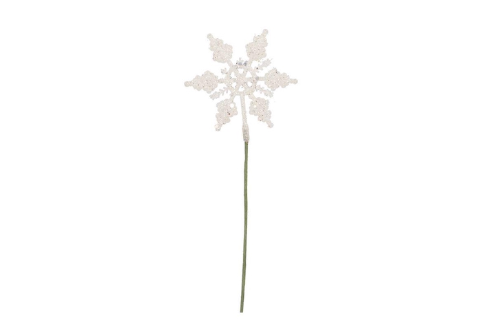 Pick Shine Snowflake Cozy White 25cm P/24 Nm
