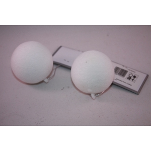 KERSTBAL S2 5D HANG WIT PLASTIEK SOFT FUR