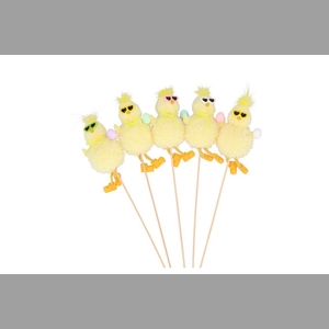 Easter Fun Pick Yellow Duck Sunny Ass 6x40cm