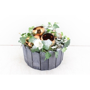 arr. PL Hedera - Hout pot grijs - b