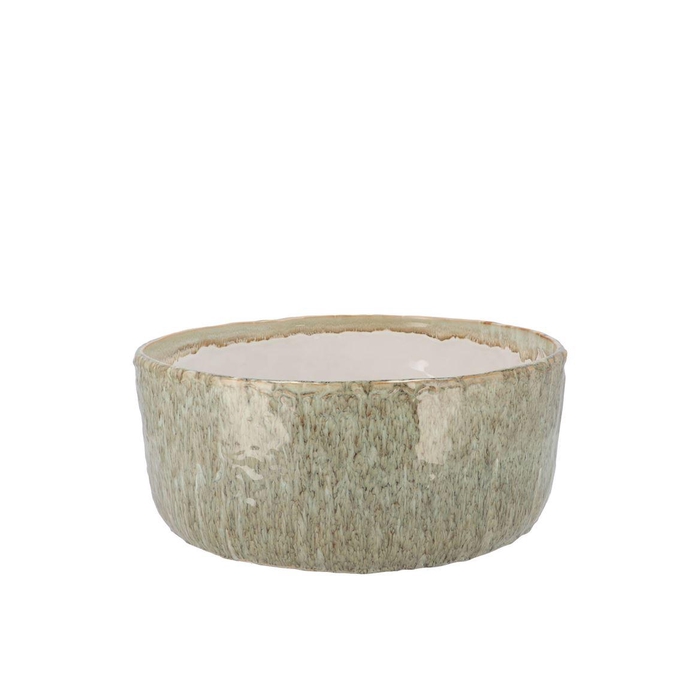 <h4>Iron Stone Green Pot Round 26x26x12cm</h4>