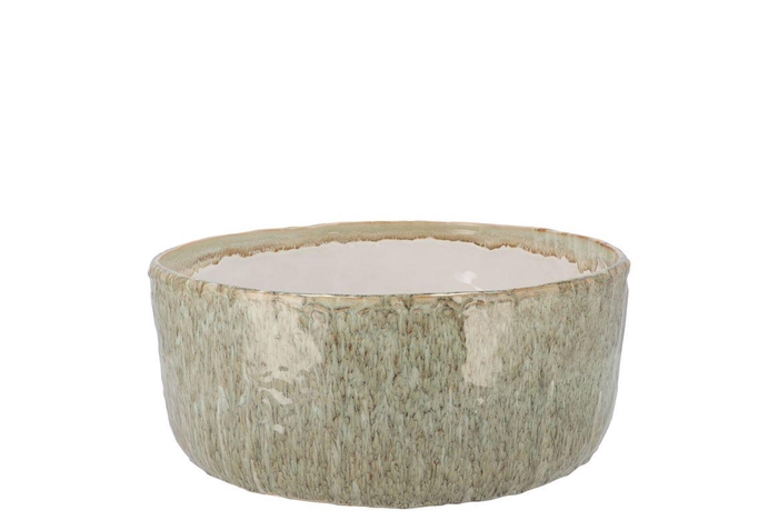 <h4>Iron Stone Green Pot Round 26x26x12cm</h4>