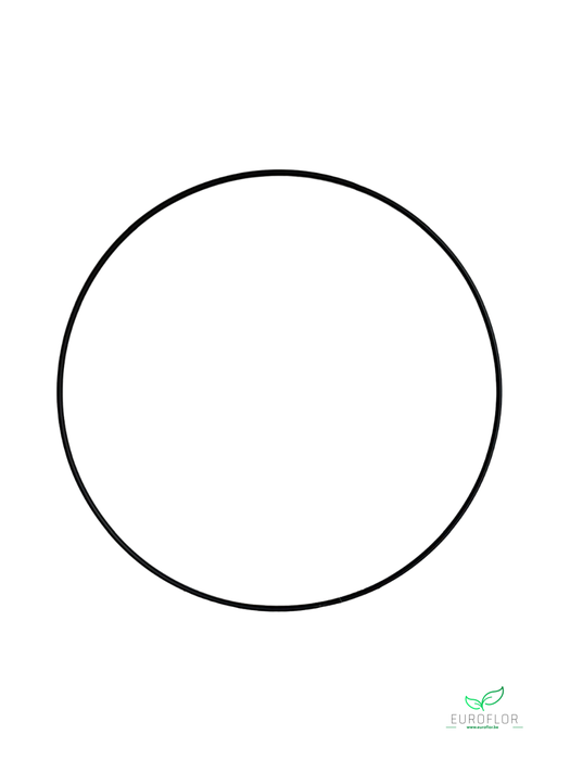 METAL RING 80CM BLACK (HOLLOW TUBE)