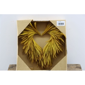 Wr Silkworm Heart Shape Yellow 30cm